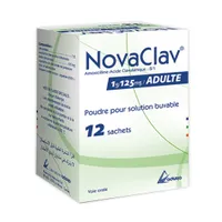 NOVACLAV Ad. 1gr/125mg Pdre/Susp.or. Bt 12 Sach.