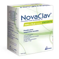 NOVACLAV Enf.100mg/12,5mg /ml Pdre/Susp.or.Fl 60ml + Ser. doseuse