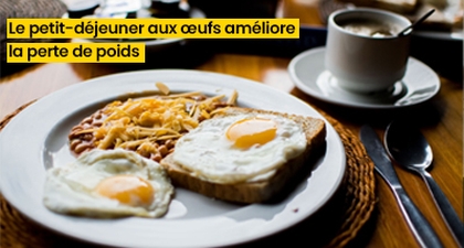 Le petit-déjeuner aux œufs améliore la perte de poids